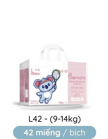 Tã Bemom plus quần L40 (9-14kg)