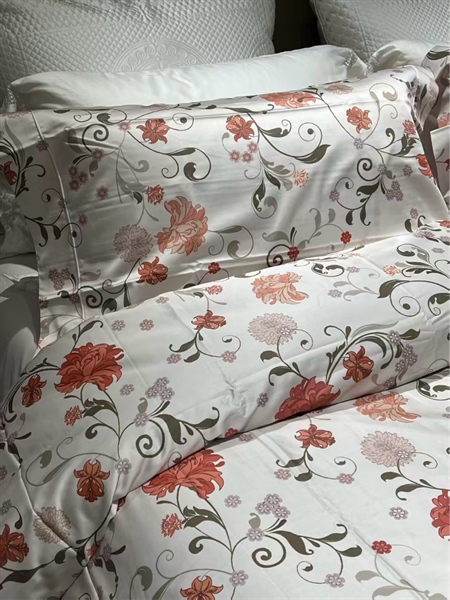 Bộ ga "Hồng viễn du" William Morris | Cotton Tencel - HB04.03 - Hoa dây Hoa đỏ