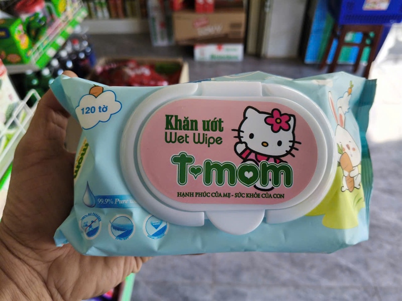 Khăn ướt gấu 125T Xanh