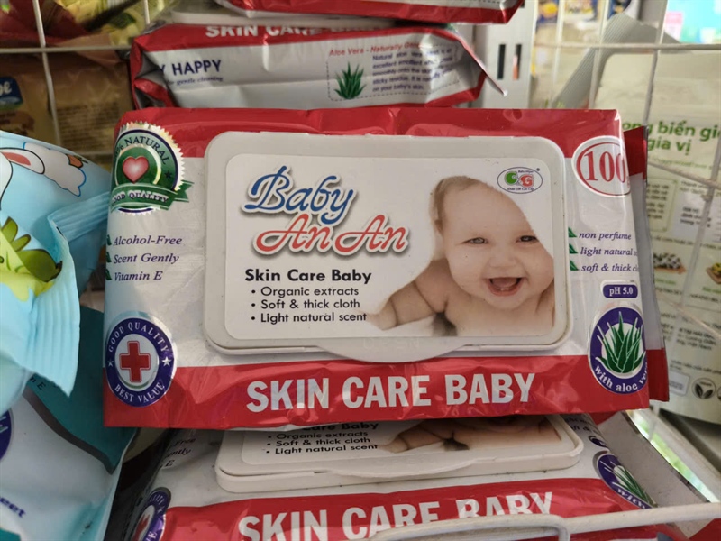 Khăn baby gấu An an đỏ