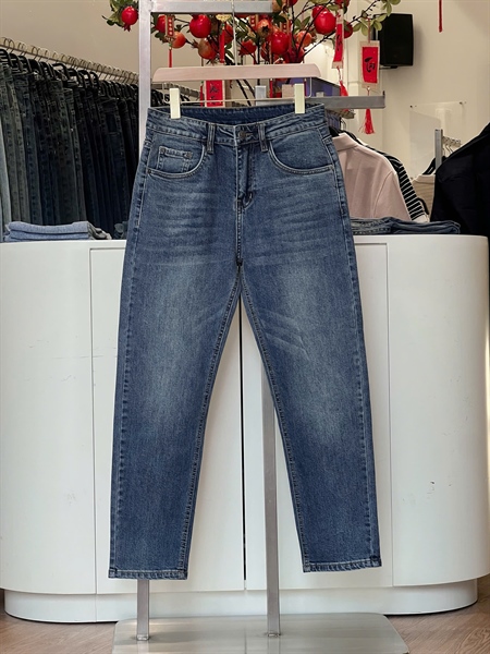 Quần Jean dài Slim Fit xanh basic 21164