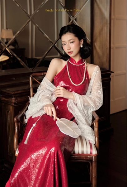 BUBBLE - ÁO DÀI DIÊN CHÂU ( kèm quần)