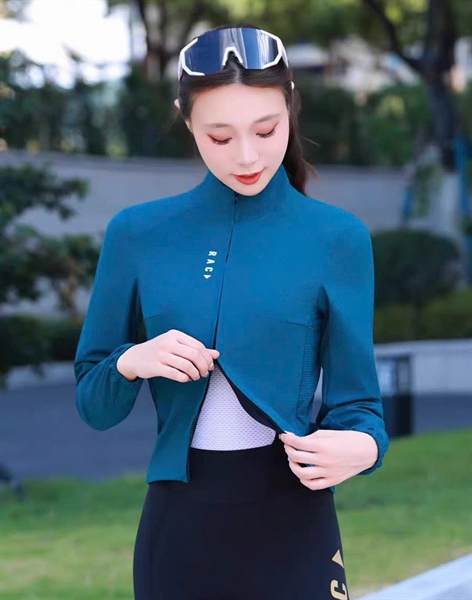 Áo gió đạp xe nam nữ RACE AUTUMN chống thấm nước hiệu ứng lá sen