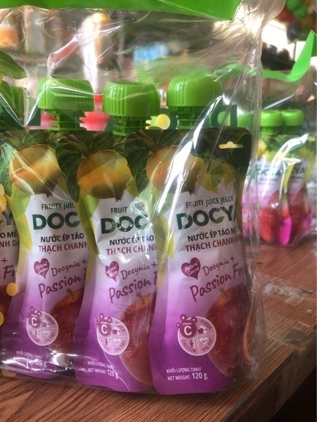 Nước ép táo mèo thạch Chanh Dây docya 120g