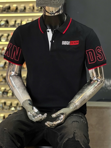 Thun Polo - DSKN 02- Đen in ngực và tay đỏ