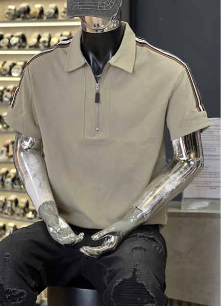 Thun Polo - Koren QCSHN5- E90086 BE viền tay khóa kéo