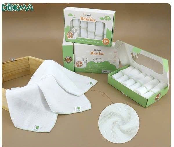 Set 6 khăn sữa sợi tre 3 lớp Dokma DS609M họa tiết