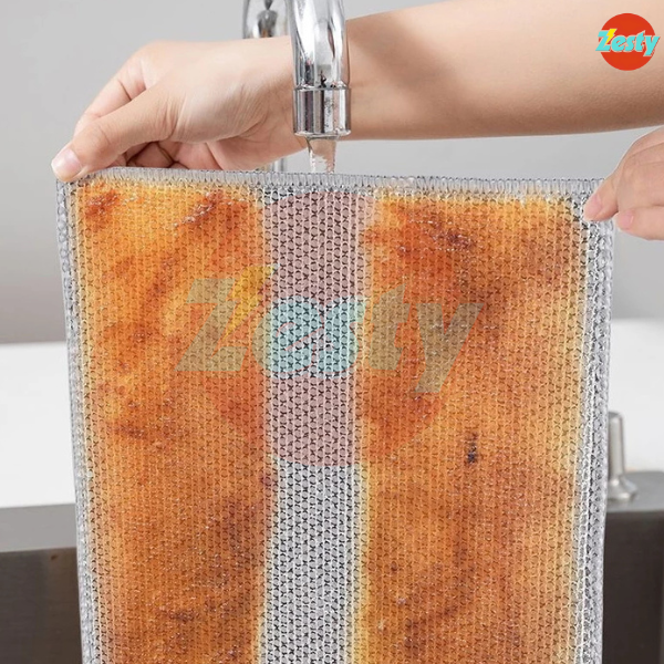 Khăn Lưới Rửa Chén Bát Đan Sợi Cước Đa Năng PVA Chống Xước Men Chảo, Tạo Bọt, Khô Nhanh Kháng Khuẩn