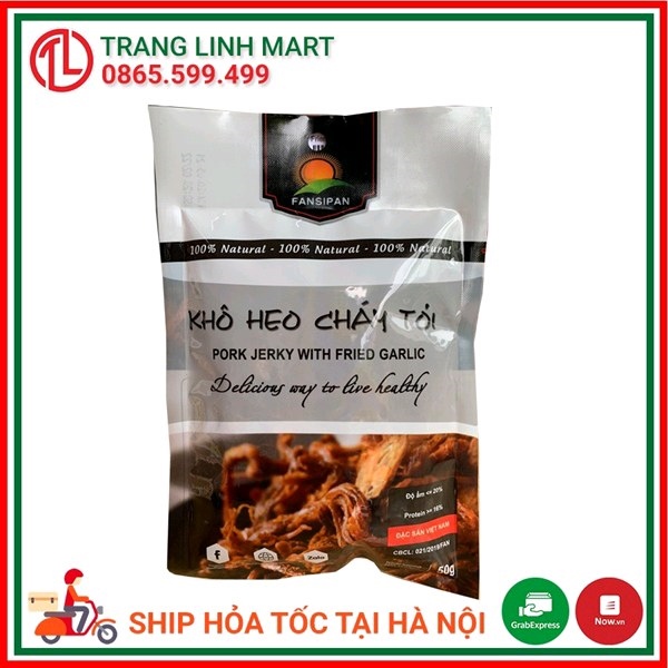 Khô heo cháy tỏi fansipan gói 50g