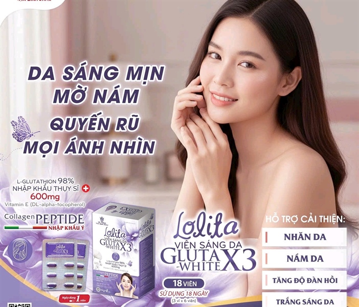 TPBVSK Lolita Viên Sáng Da Gluta-White X3