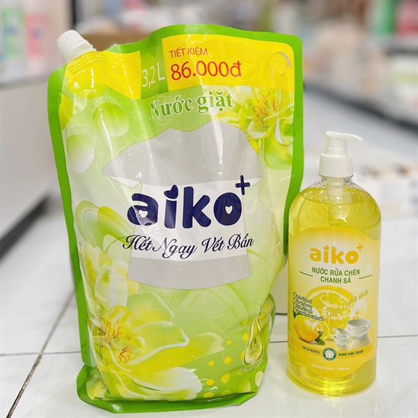 Túi nước giặt Aiko Hương Tươi Mới 3.2L có KM