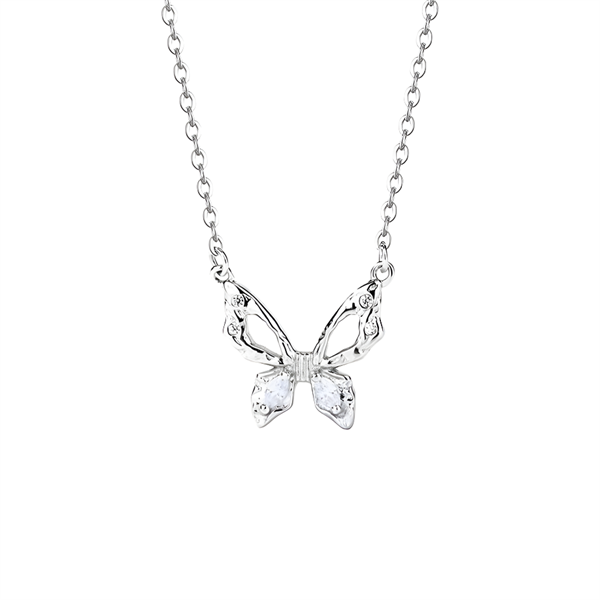 Dây Chuyền Nữ Bạc S925 Xi Vàng Trắng 18K Thiết Kế Cao Cấp - Sarah DC0035