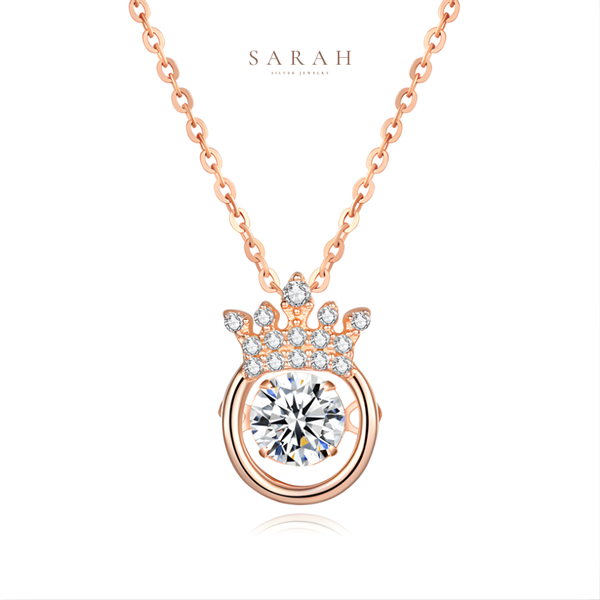 Dây Chuyền Nữ Bạc S925 Xi Vàng 18K Thiết Kế Cao Cấp - Sarah DC0002