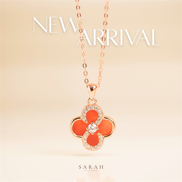 Dây Chuyền Nữ Bạc S925 Xi Vàng Hồng 18K Thiết Kế Cao Cấp - Sarah DC0037