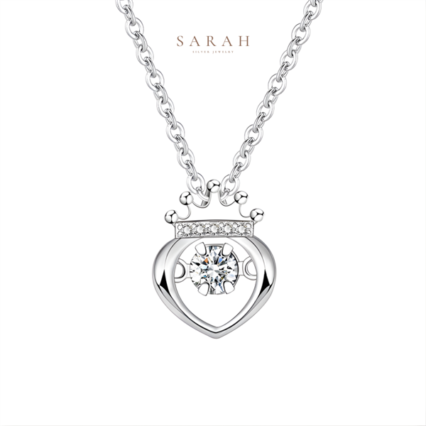 Dây Chuyền Nữ Bạc S925 Xi Vàng 18K Thiết Kế Cao Cấp - Sarah DC0008