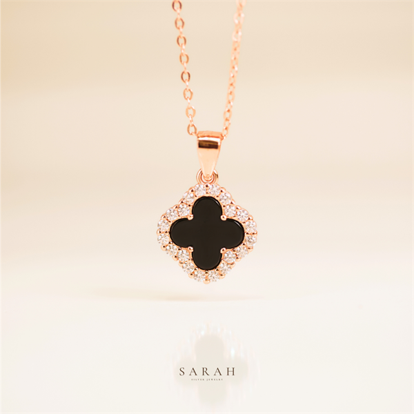 Dây Chuyền Nữ Bạc S925 Xi Vàng Hồng 18K Thiết Kế Cao Cấp - Sarah DC0048