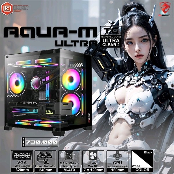 Case Magic Mix M-ATX, Đen
