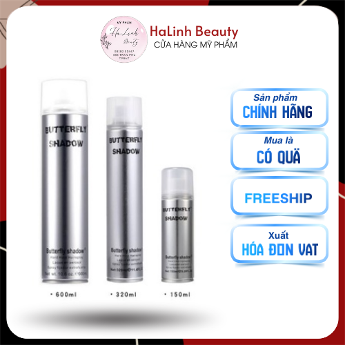 Keo xịt tóc butterfly shadow 150ml/300ml/600ml