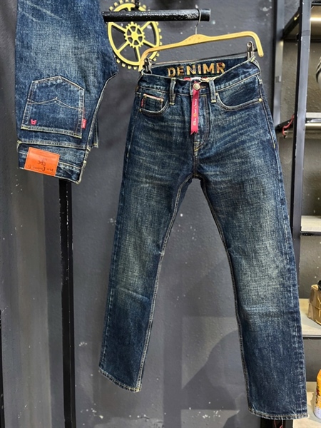 Jean Dài-QC VIP 5KM Selvedge- 8009- 18Oz xanh Nhạt RAW