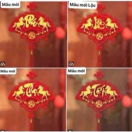 Khánh nhung quạt trang trí tết