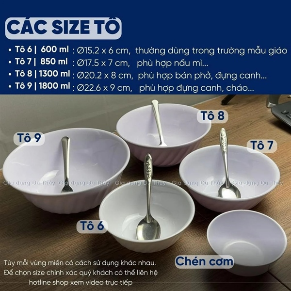 Chén cơm nhựa trắng trơn NT