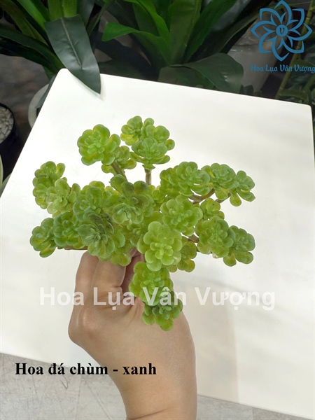 Hoa đá chùm - xanh - Hoa đá - Hoa Lụa Vân Vượng