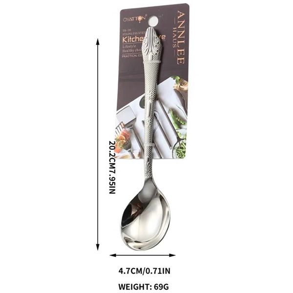 S35-O375 Thìa Chạm Vân Royal Crest Inox 18/10 Oyatton OYT-AL375S - Vân inox