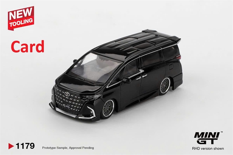 (Pre-Order 6/2026) Mini GT Card Version MGT01179 Toyota Alphard 40 KUHL Black