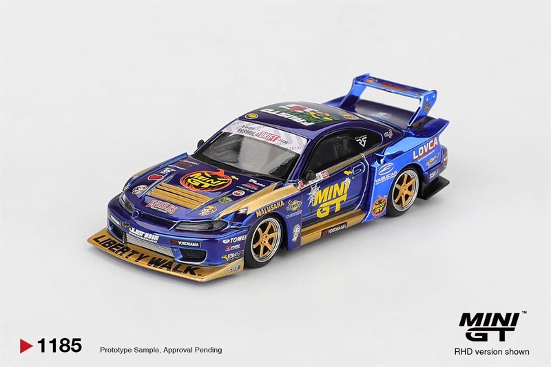 (Pre-Order 5/2026) Mini GT Box Version MGT01185 Nissan LB-Super Silhouette S15 SILVIA #555 Team MINI GT Liberty Walk 2025 Formula Drift Halloween Special
