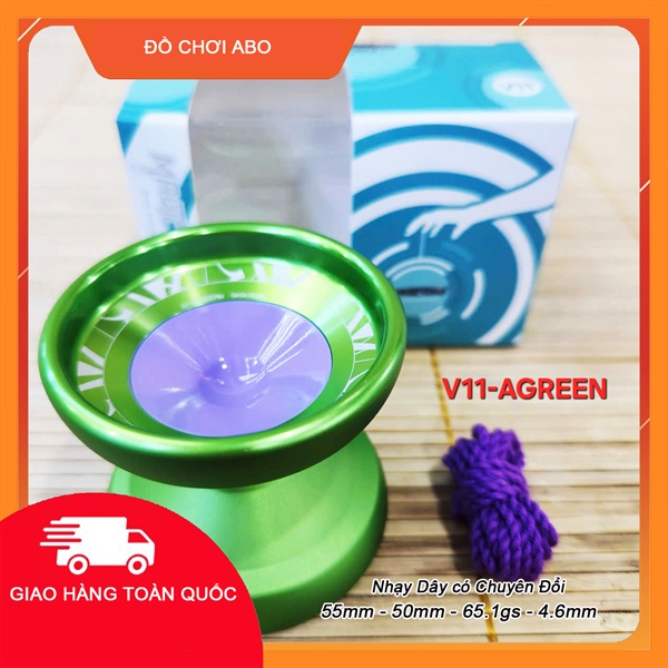 V11-AGREEN YOYO MAGIC 1A KIM LOẠI KHÔNG NHẠY DÂY MÀU XANH BƠ Avocado Green