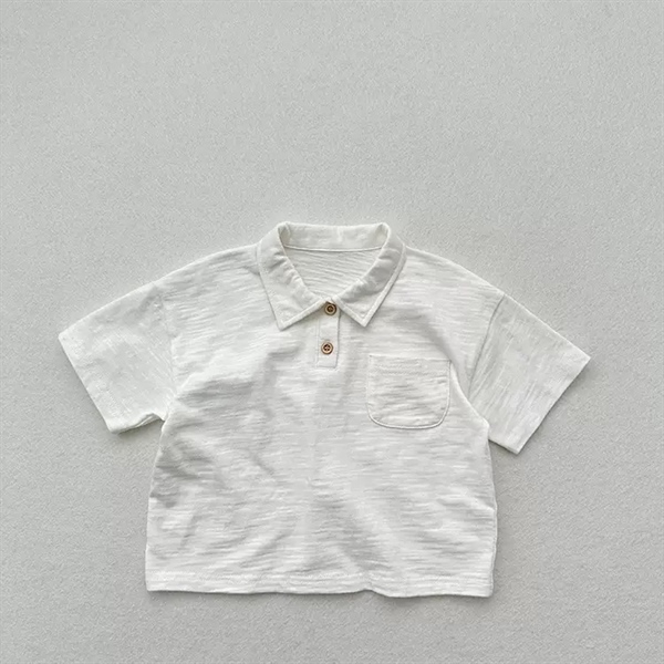 Áo trắng cộc tay cổ bè