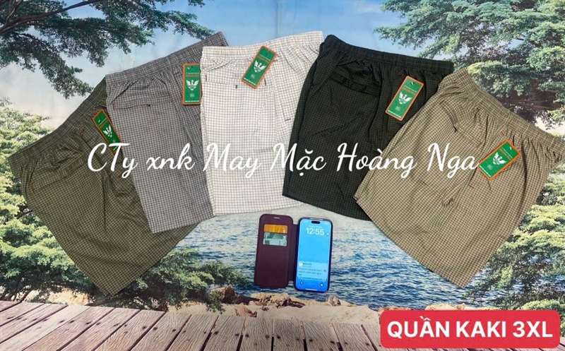 Quần short kaki Hoàng Nga đều màu