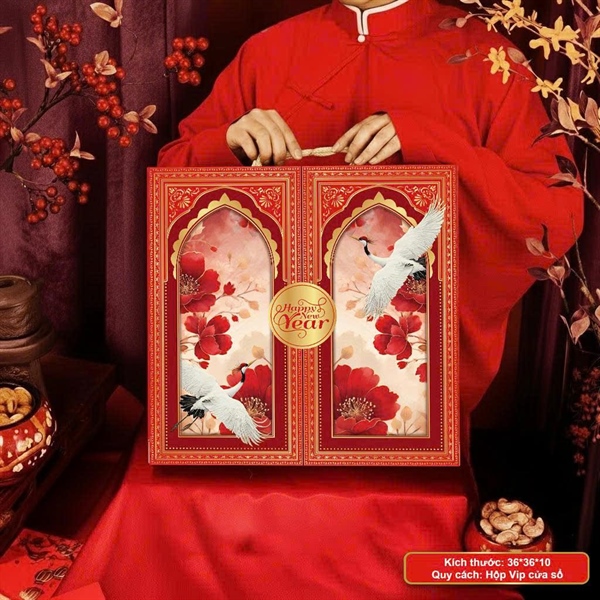 VỎ HỘP QUÀ TẾT - HẠC PHÚC TRƯỜNG NIÊN