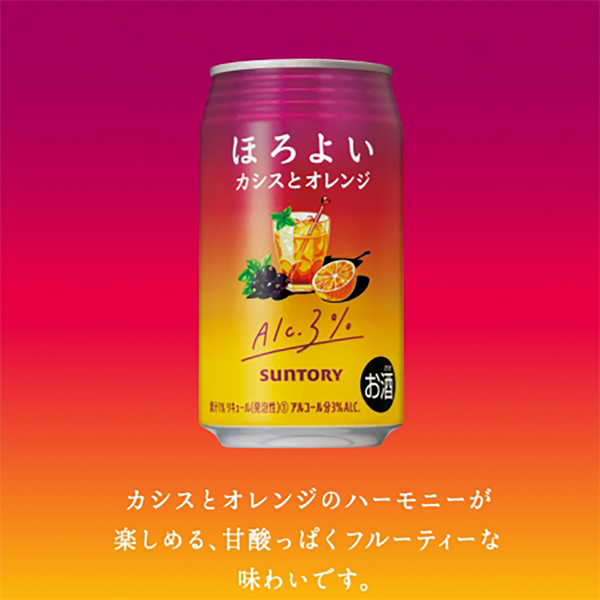 Rượu trái cây Suntory Horoyoi mix hương nho & cam 350ml