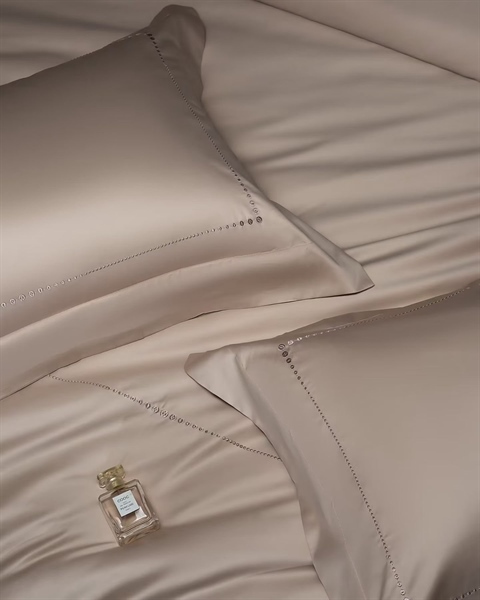 Bộ ga | Cotton Ai Cập 100S - Hồng tro