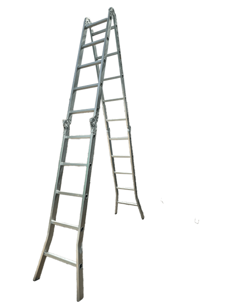 Thang nhôm gấp 4 đoạn BOODOOR 5 bậc (2m9) - GB29 - Siêu nhẹ , tải trọng 300kg, nhôm dày 1,5mm