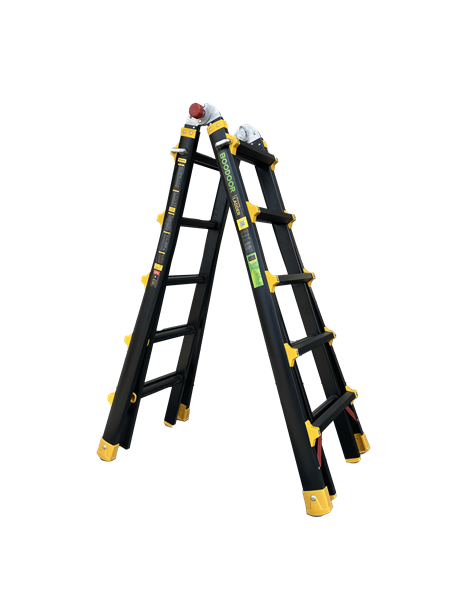 Thang nhôm rút lồng khóa Mỹ siêu dày sơn tĩnh điện BOODOOR 2m5 - MS25 - Công nghệ khóa cao cấp - Tải trọng 300kg, nhôm dày 2.6mm