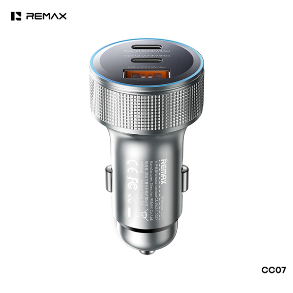 ֎[REMAX CC07] Sạc xe hơi 1A+2C PD+QC 60W bluetooth(180g)