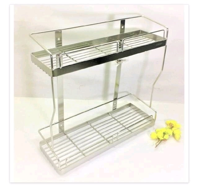 KỆ GIA VỊ LA 15×40 2 TẦNG INOX 304