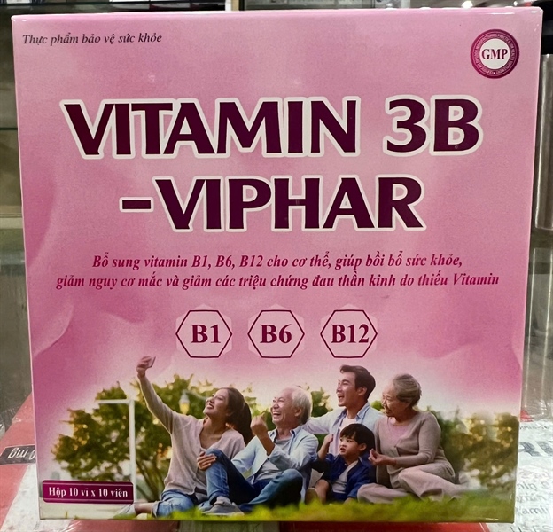 Vitamin 3B hồng hộp 100 viên -viphar