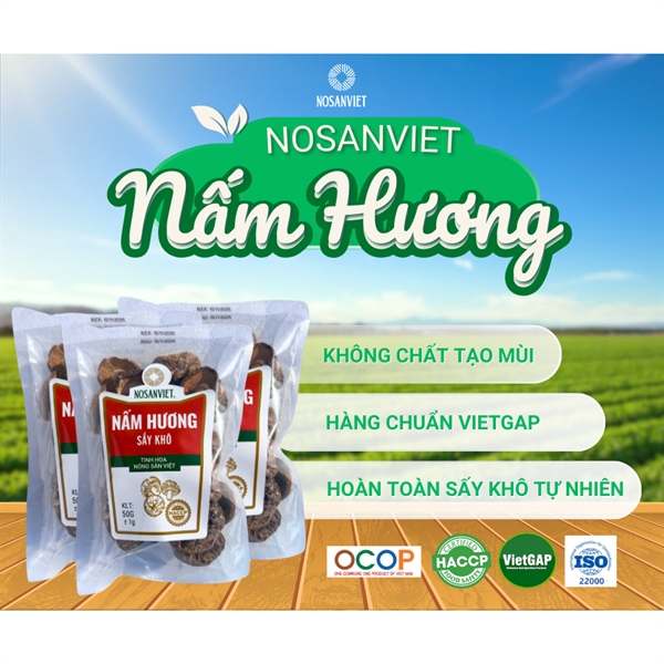 Nấm hương sấy khô 50g (mẫu mới)