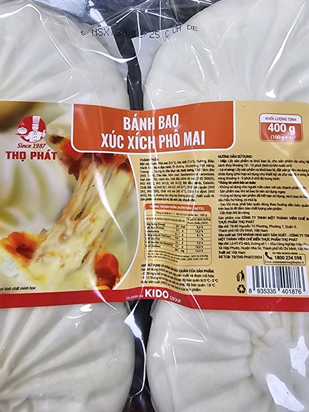 Banh Bao TP Xuc Xich Pho Mai 400g - 100g×4