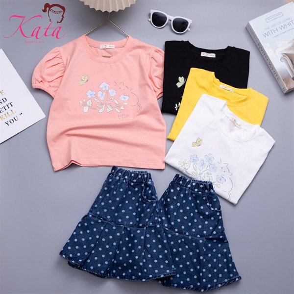 BV CHẤM BI ÁO IN HOA SIZE 10-20,R6