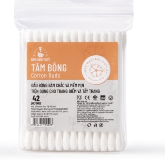 Tăm Bông Happy gói 42 QUE