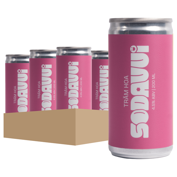 SODAVUI PACK 6 LON VỊ TRĂM HOA