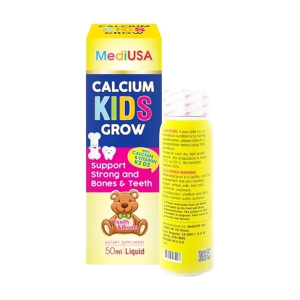Canxi sữa MediUSA Calcium Kids Grow 50ml
