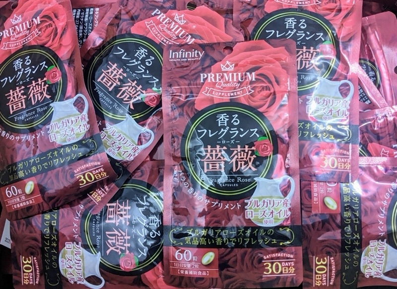 Viên uống thơm cơ thể Infinity hoa hồng bulgaria Nhật Bản