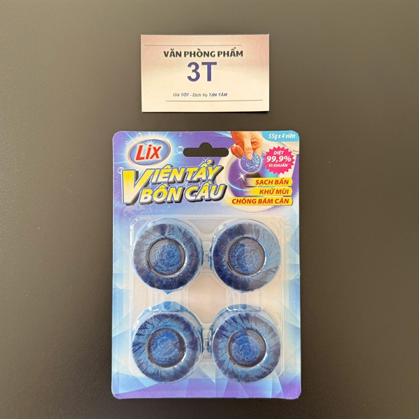 Viên Tẩy Bồn Cầu Lix 55g x 4 Viên – Thả Toilet Sạch Bẩn Khử Mùi Chống Bám Cặn