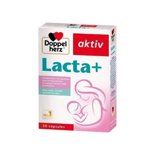 Viên nang uống Lacta+ Hỗ trợ sức khỏe cho phụ nữ sau sinh, đang cho con bú (Hộp 3 vỉ x 10 viên) - Doppelherz / Đức (Hộp)