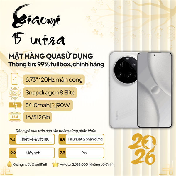 Xiaomi 15 Ultra 16/512Gb Chính Hãng [34024]